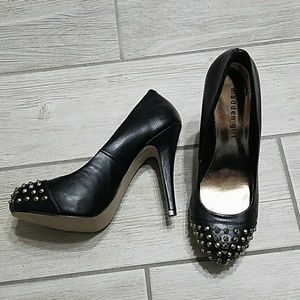 Black studded toe Madden Girl heels